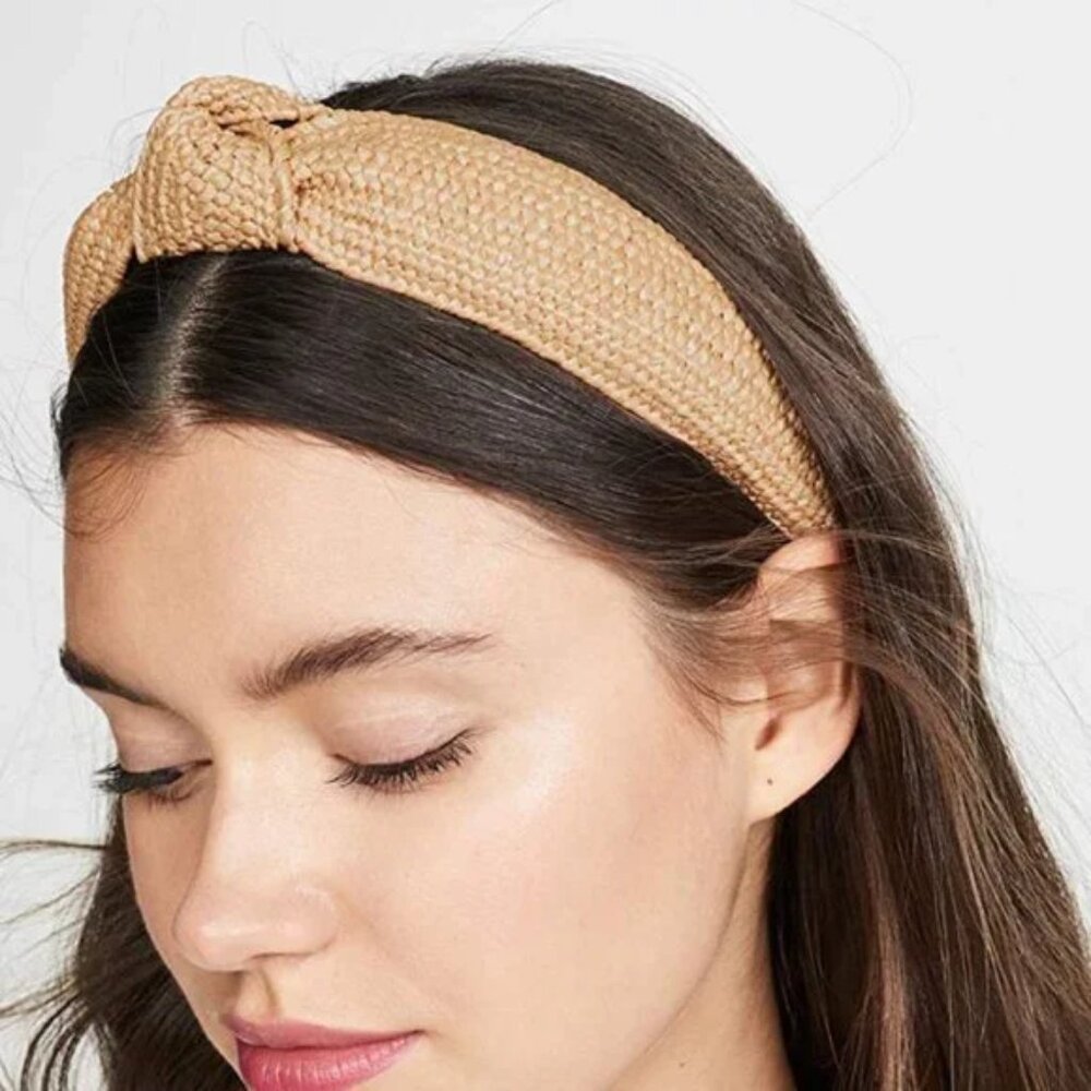 NWOT Natural Raffia Knotted Headband